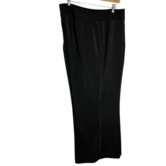 NEW Lane Bryant Wide Leg Pants Trousers Black Size 22 Satin Micro Stripe Dressy - Picture 9 of 10